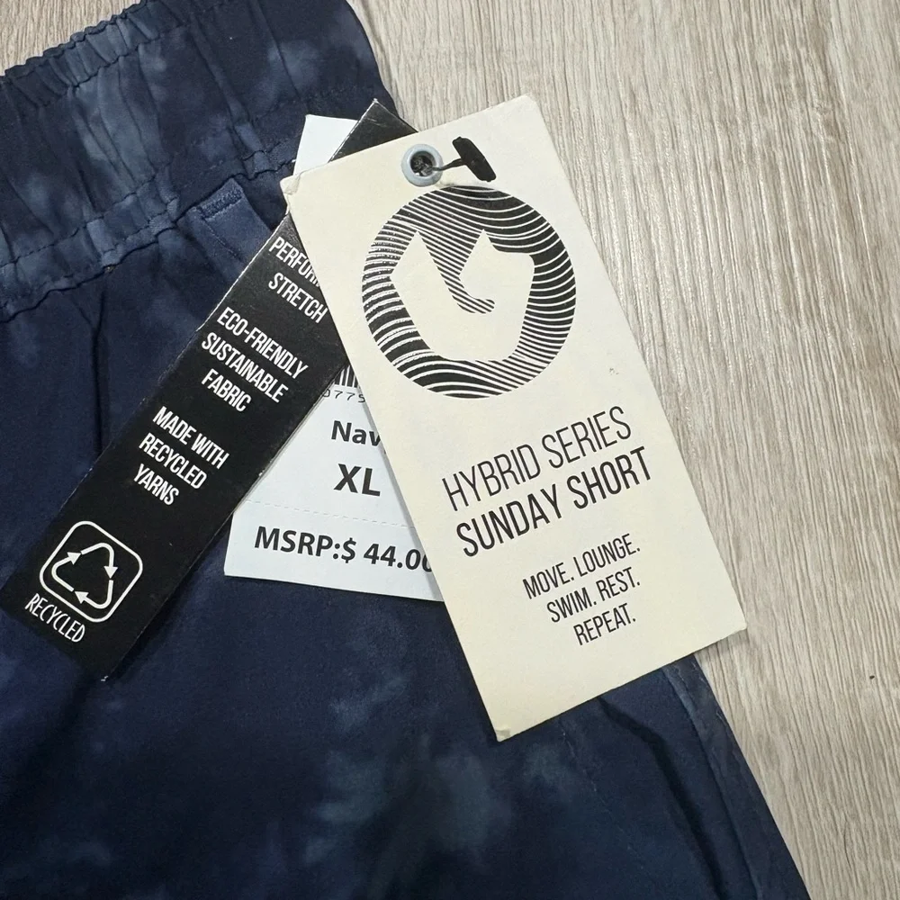 Burnside Dark Blue Tie-Dye Board Shorts